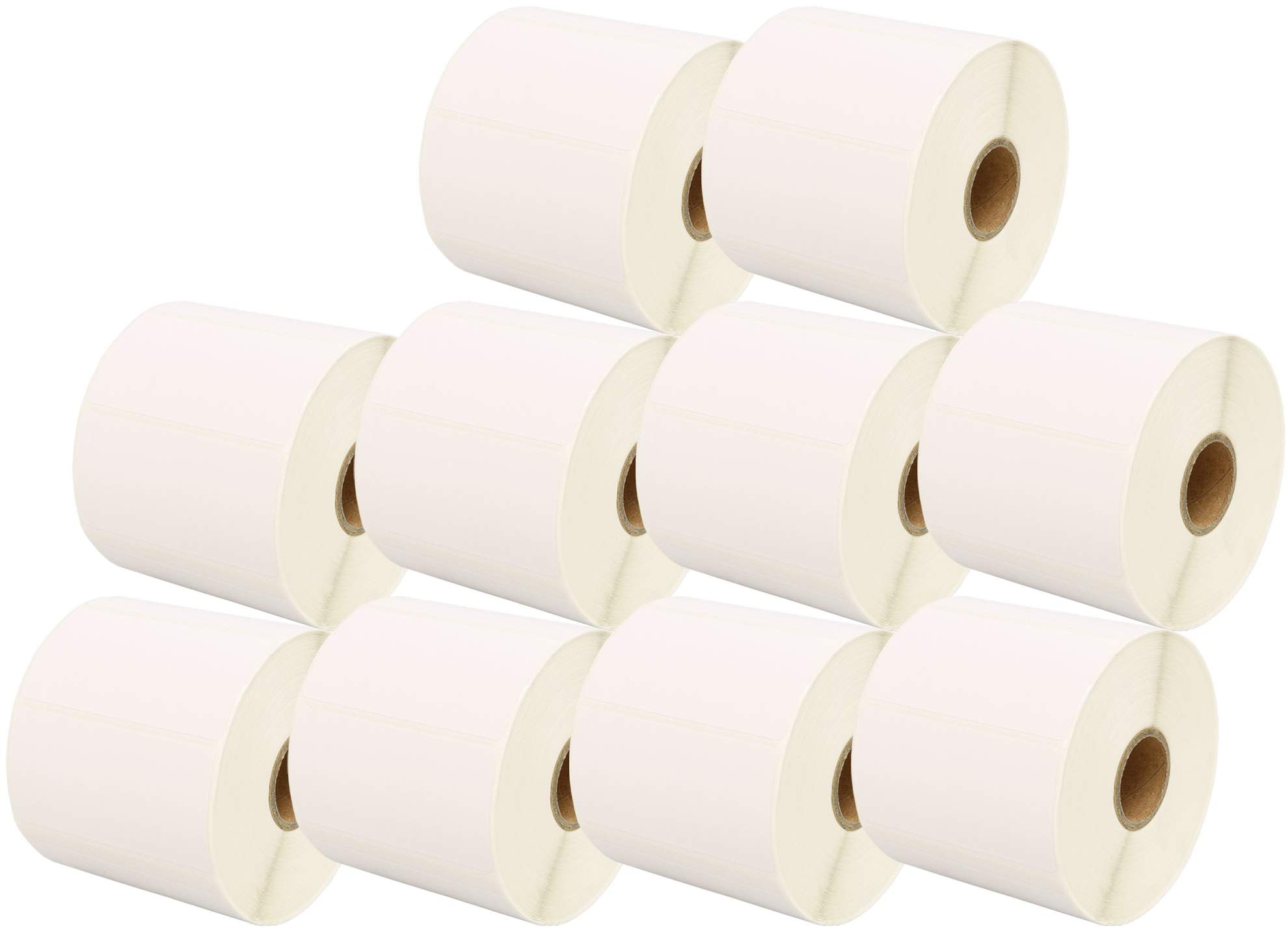 10 Compatible Rolls 72mm x 36mm White Direct Thermal Printer Labels (1000 Labels per Roll) for Zebra, Toshiba, Citizen, Eltron, Orion, UPS Label Printers