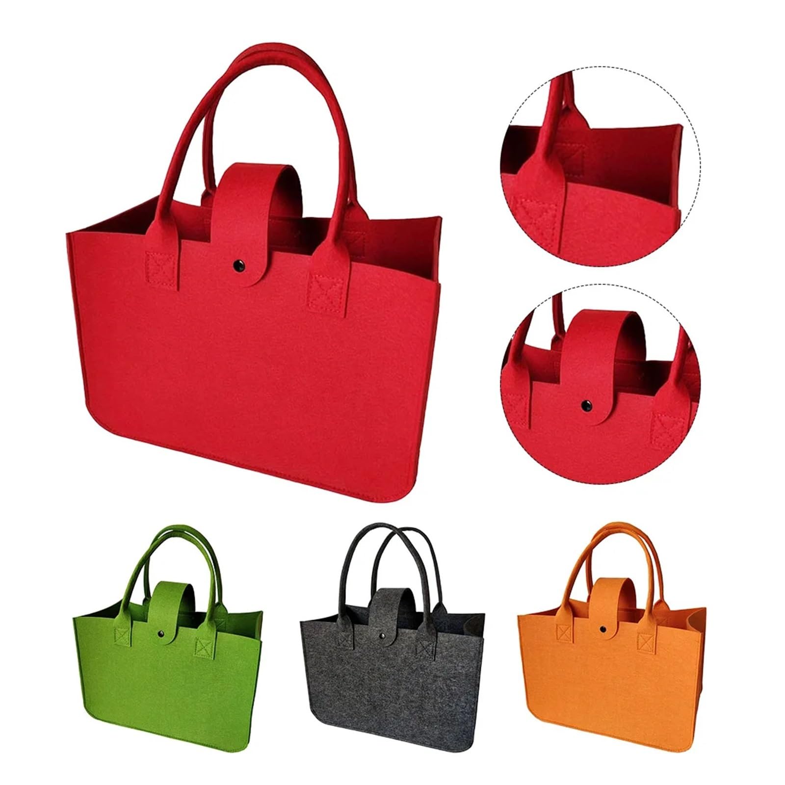 Tragbare Tasche mit zwei Griffen, Filzhandtasche, Einkaufstasche, Tücher, große Kapazität, legere Aufbewahrungstasche, Organizer Für Outdoor Trips, Picknick