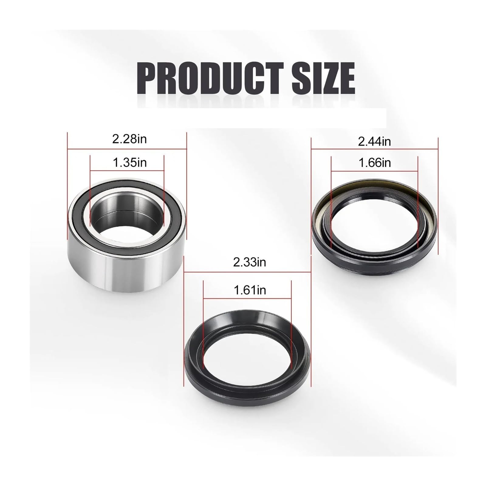 Generico Cuscinetto Ruota Kit per Rincon 650 GPScape TRX650FA 2003 2004-2005 680 TRX680FGA 2006-2009 2023 Cuscinetti Guarnizioni Ruote Posteriori Kit