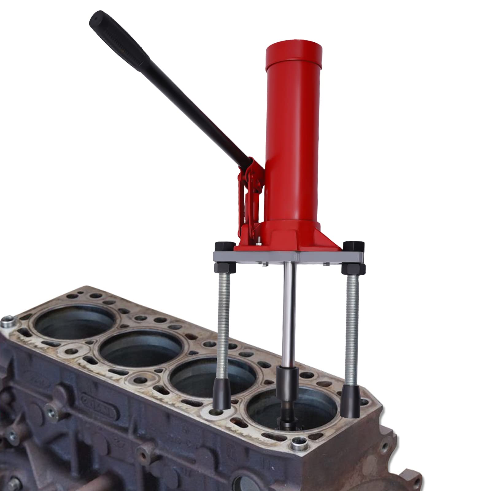 QUSKLISU Cylinder Puller, 15T Cylinder Puller Hydraulic Cylinder Sleeve Liner Puller Tool, 80mm-140mm Dry Wet Cylinder Liner Puller Fits Automotive Cylinders Engine for Tractor Truck