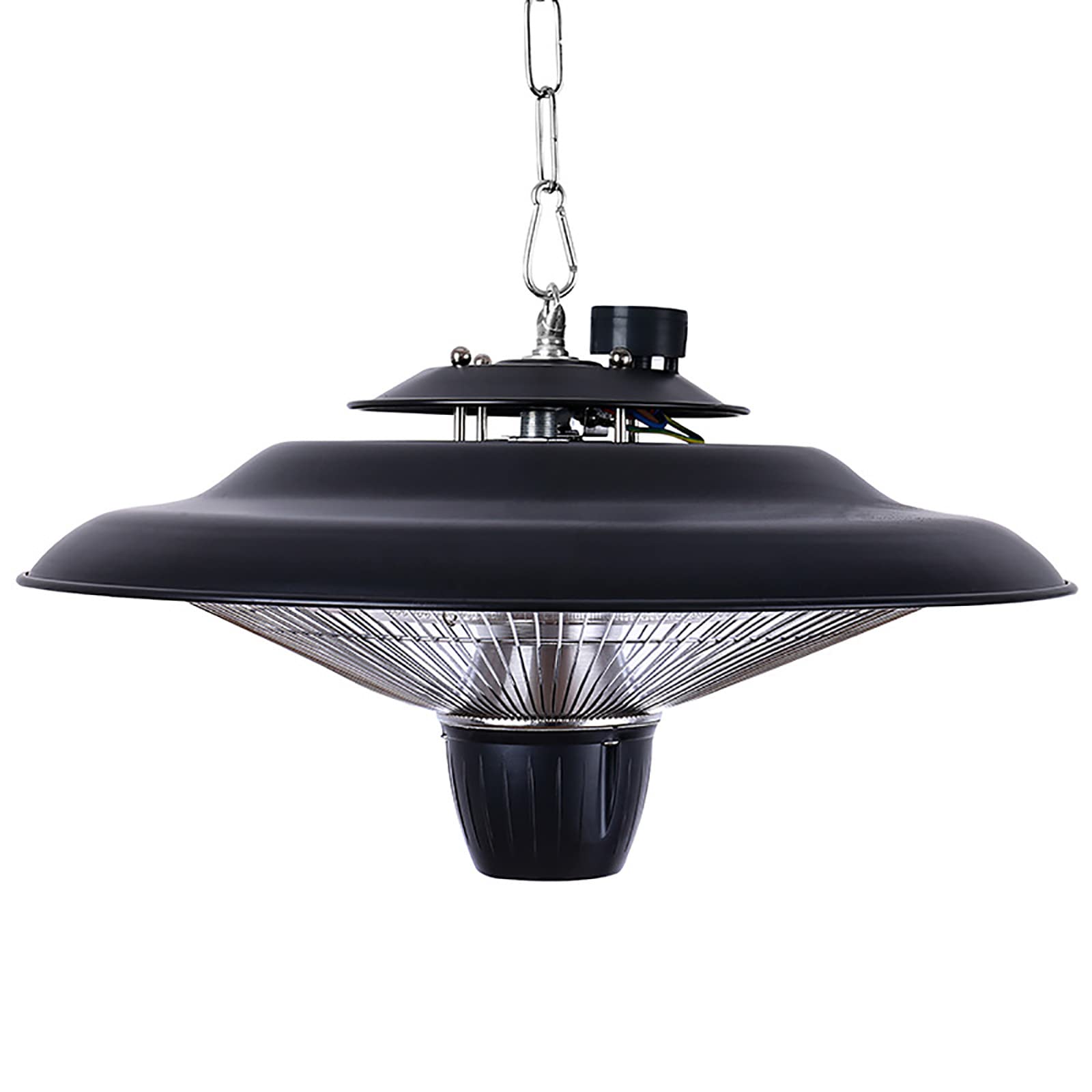 Calentador De Patio Para Uso Exterior Calentador De Techo Calefacción De Tubo Halógeno Para Balcón 2 Modos Ajustables (750/2000 W) Para Balcón Calentador De Patio Impermeable,Negro