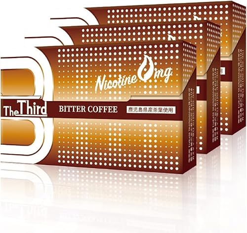 The Third コーヒー 3箱 ザ・サード 禁煙グッズ 禁煙 電子タバコ ニコチン0 加熱式スティック ノンニコチンカートリッジ ニコチンゼロ 鹿児島県産茶葉配合 日本製