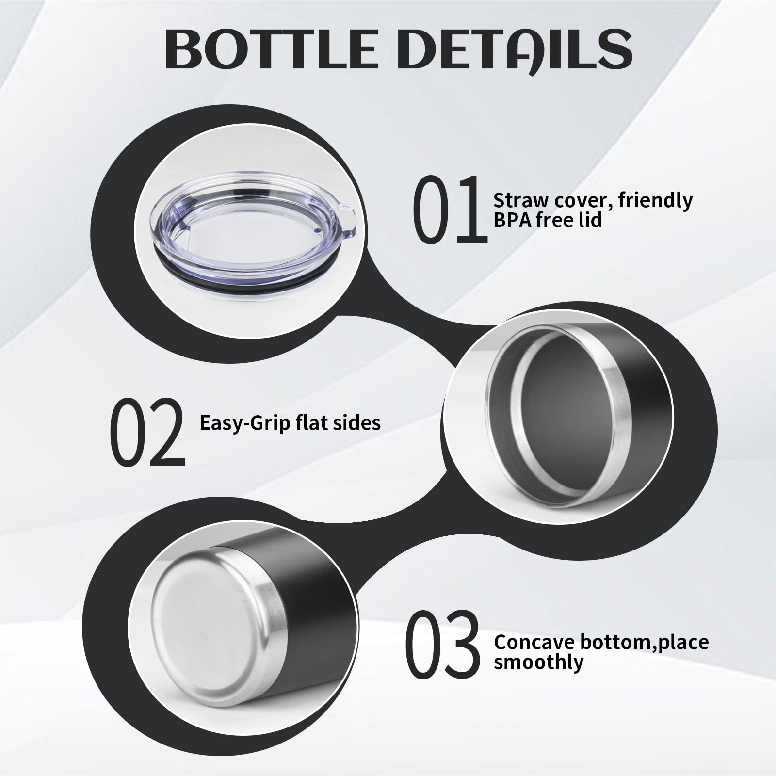 StarSpeed 590 ml, 6 Stück, isolierte Becher mit Deckel, Edelstahl, doppelwandig, Reise-Kaffeetassen, pulverbeschichtet, Metall, Thermobecher für drinnen und draußen für heiße und kalte Getränke