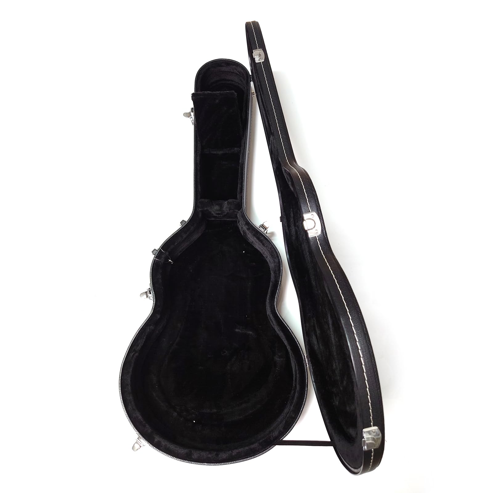 Custodia per chitarra elettrica premium per Gibson Les Paul, custodia rigida con interno in peluche, impermeabile, scomparto portaoggetti (D-nero), D-nero, D-nero