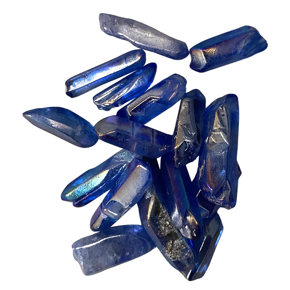 VIE Electroplated Quartz Points, 2-3cm, Single, Blue