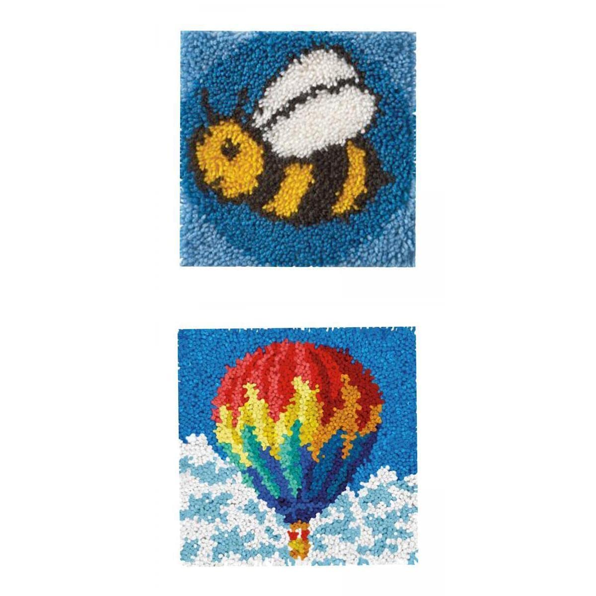 CALANDIS™ Pack of 2 12x12'' Latch Hook Rugs Making Kits DIY Stitch for Beginners | Latch Hooking Kits | Latch Hooking | Rug Making | Needlecrafts & Yarn-image-37