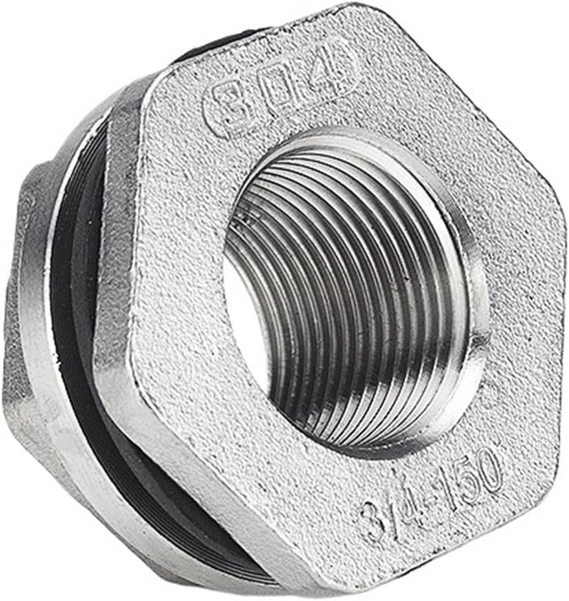 304 Stainless Steel Water Tank Connector Water Tower Threaded Fuel Tank Interface Bucket Fish Tank Water Outlet Opening Connector Drainage Pipe(Within-G2*Outside 65mm)