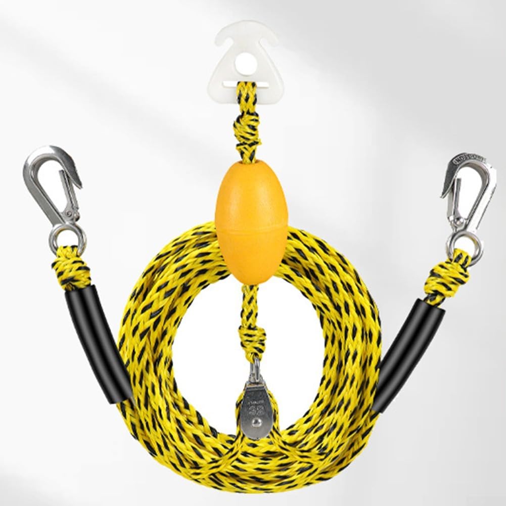 Corde de remorquage professionnelle de 5,2 m, capacité de 2177,2 kg, conçue pour le ski nautique et pour la sécurité des tubes
