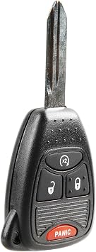 Key Fob Remote Replacement 4-Button for 2007 2008 2009 2010 2011 2012 2013 2014 2015 2016 2017 2018 Dodge Caliber Durango Ram Nitro Jeep Patriot Wrangler OHT692427AA OHT692713AA KOBDT04A