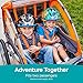 Instep Quick-N-EZ Double Tow Behind Bike Trailer, Converts to Stroller/Jogger, Orange