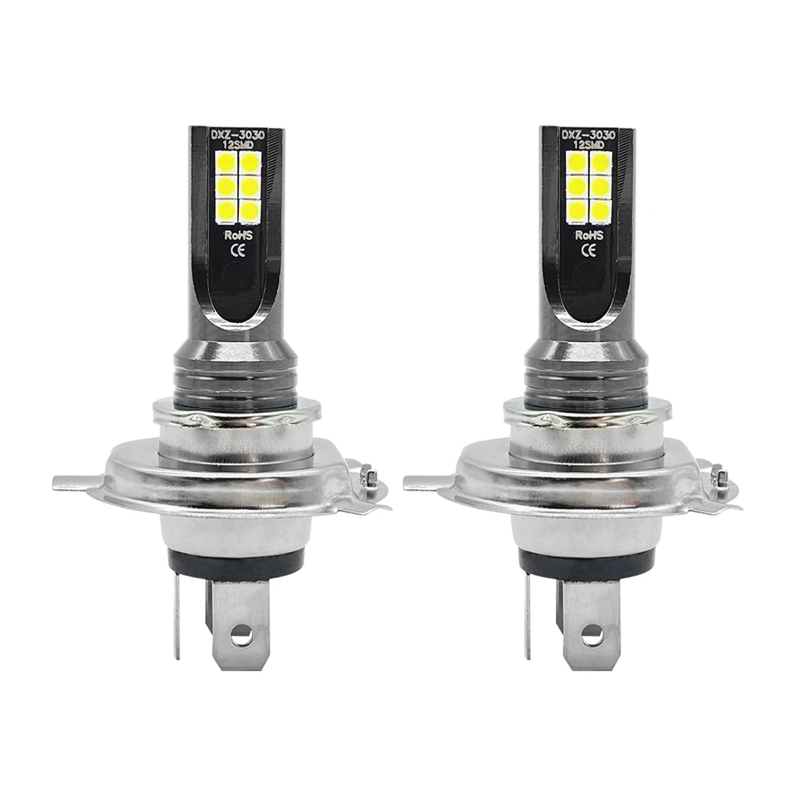 2 pezzi LED H4 H7 H11 faro dell'auto H8 H9 H10 H1 H3 fendinebbia lampadine 9005 9006 lampade da corsa for guida automatica 12000LM 80W 12V 24V(6000K Cold White,H4)