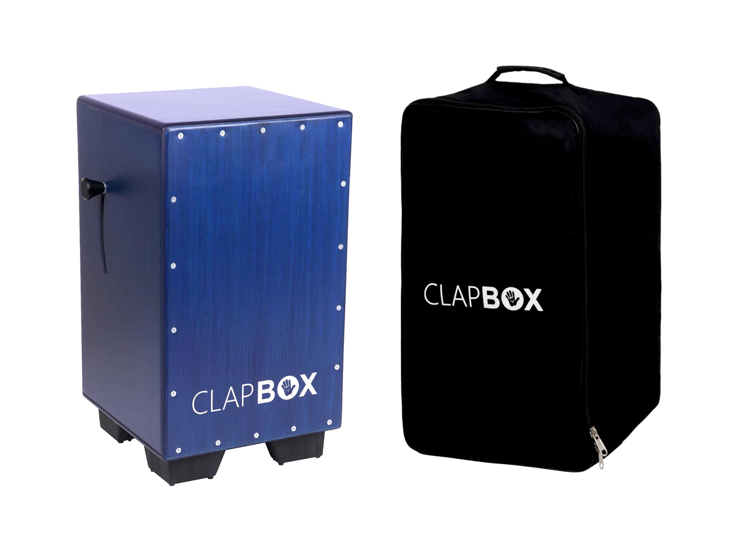 Clapbox Adjustable Snare Cajon CB40 Blue WITH BAG, Birch Wood (H:50 W:30 L:30) - 3 Internal Snare-image-12
