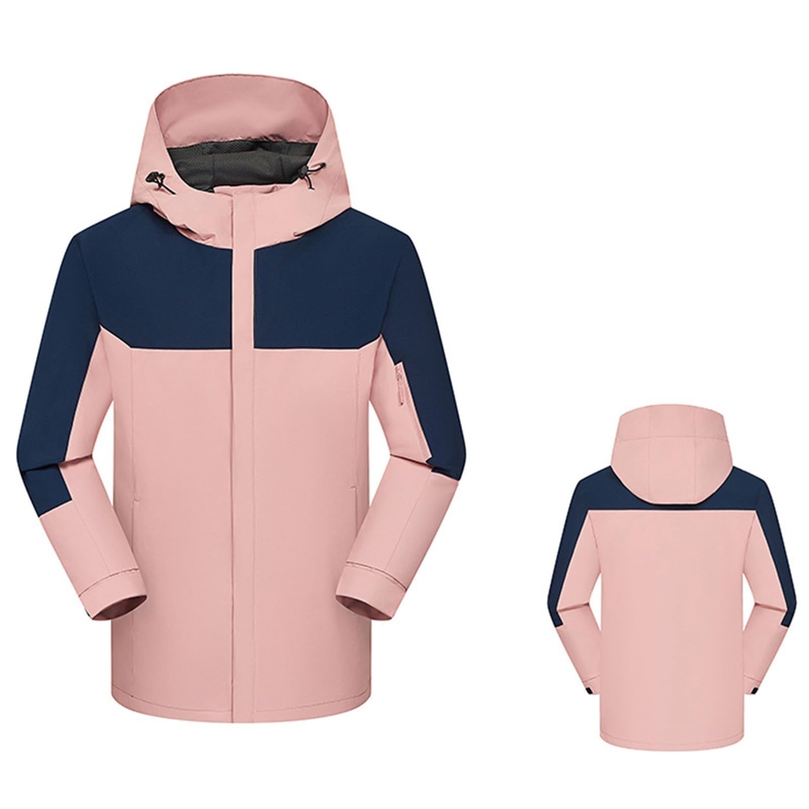 Chaqueta cortavientos ligera para mujer, abrigo de senderismo para exteriores, impermeable informal con capucha para desplazamientos diarios en primavera y otoño.