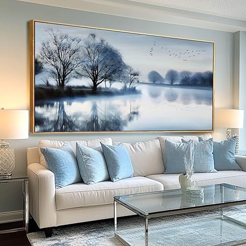 SDYA Lienzo blanco para pared, decoración de pared, imágenes de paisaje negro para sala de estar, decoración de dormitorio de pájaros, decoración SDYA Lienzo blanco para pared, decoración de pared, imágenes de paisaje negro para sala de estar, decoración de dormitorio de pájaros, decoración