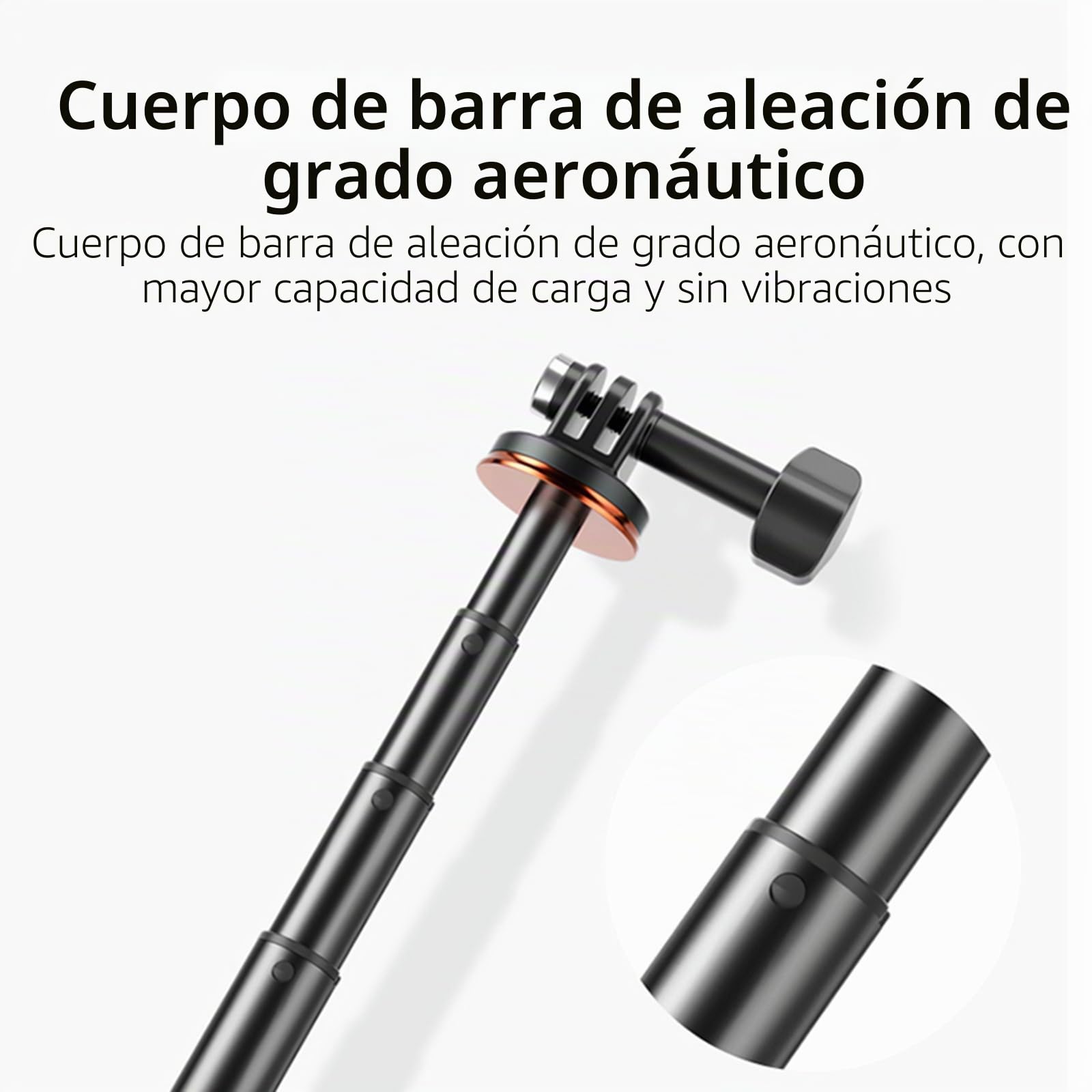 Palo Selfie Trípode Extensible para dji OSMO Pocket 3 / Action 4 Varilla de Extensión Ajustable de Longitud con Gimbal para Insta360 One X3 / X2 Soporte de Base de cámara de acción