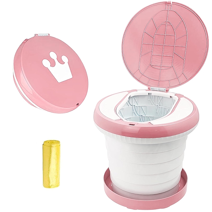 儿童便携式旅行小便器可折叠马桶椅（粉色）