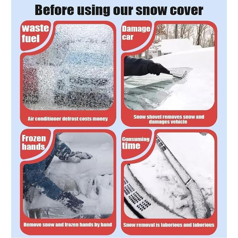 Couverture pare-brise BMW X6 2020 : bâche pliante antigivre et neige - 7