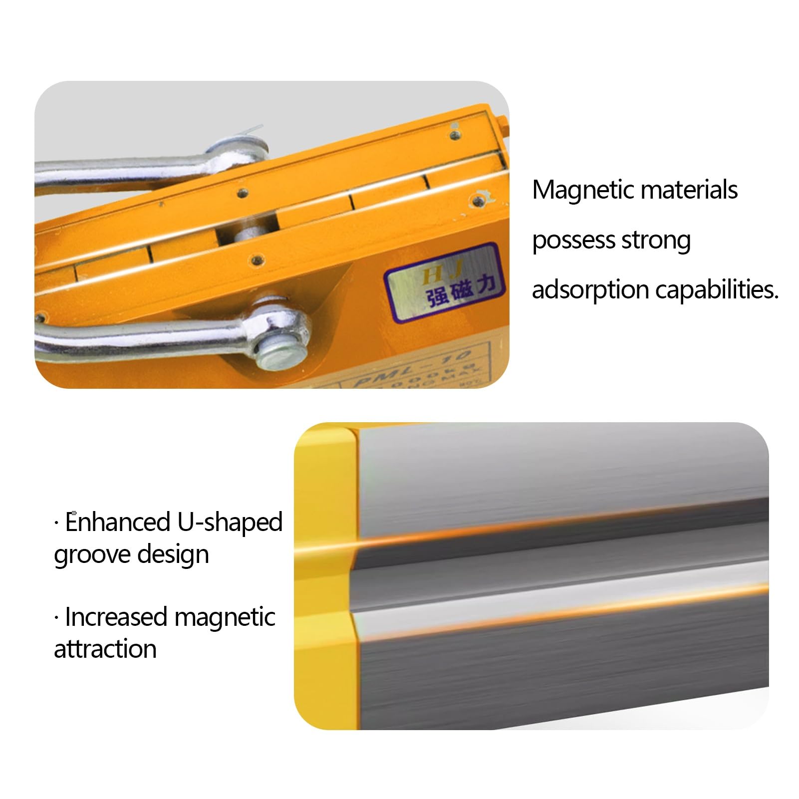 Dispositivo di sollevamento magnetico permanente per materiali in acciaio, gru e gru da officina, capacità 5 tonnellate