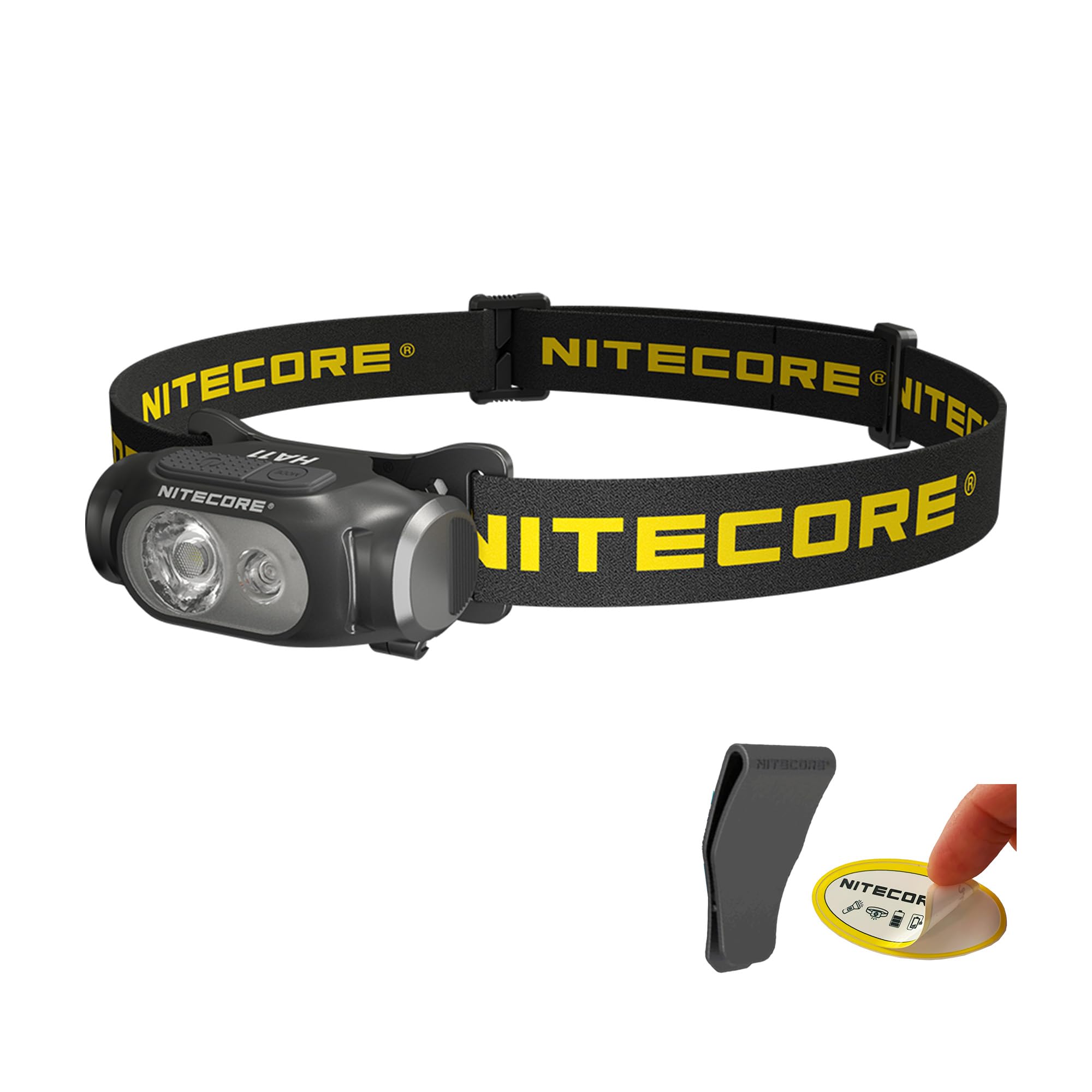 Nitecore HA11 Camping Headlamp, 240 Lumen Ultra Lightweight, use 1xAA Battery with Multi-Purpose Clip (Strap Headband)