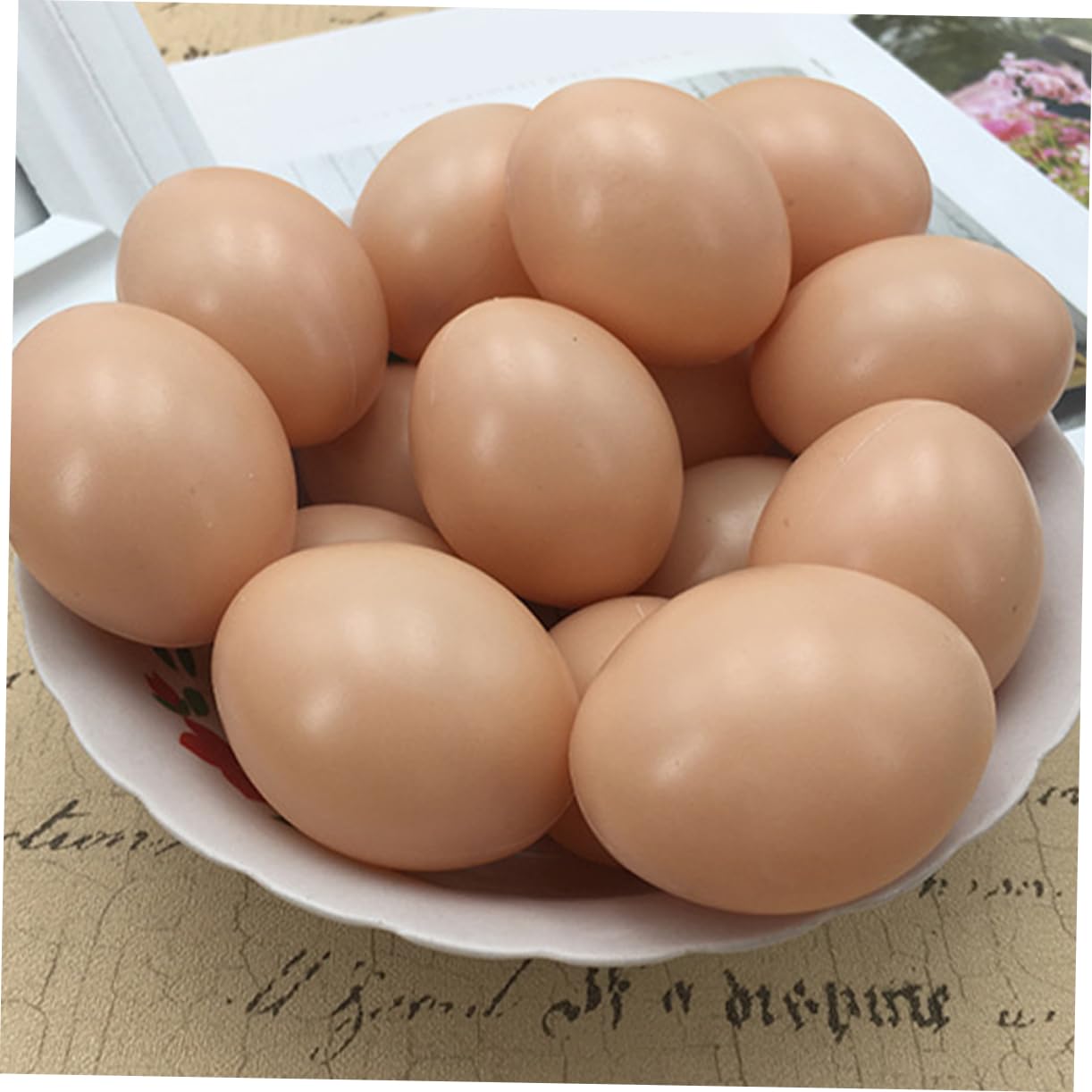 OSOLADY 12pcs Blank Simulation Easter Eggs for Crafting Fun Decorative Fake Eggs for Easter Party for Painting and Home Decor