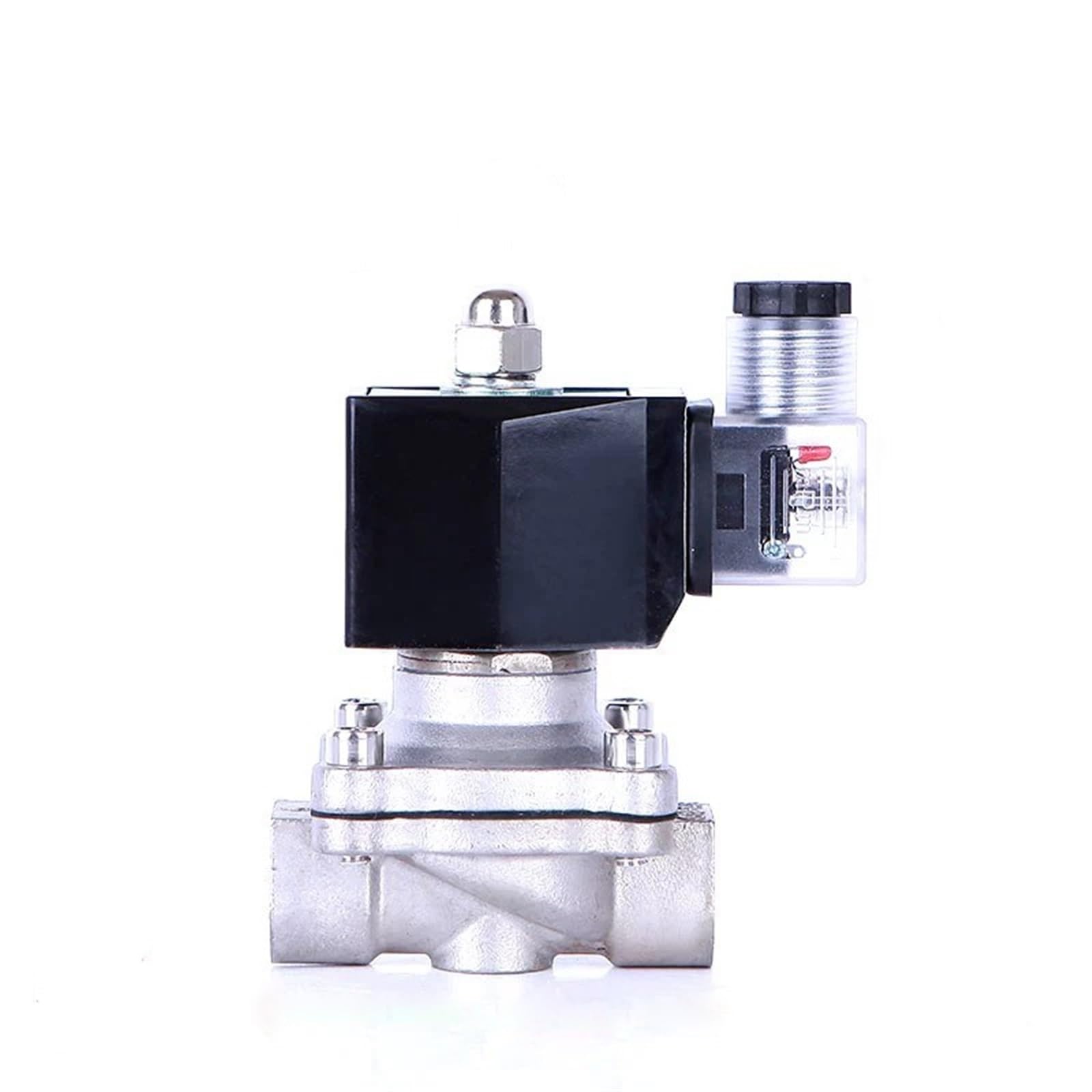 Gnqukebwh Npt-240Vac 1/2" Normally Closed Stainless Steel Solenoid Valve Ip65 Dn15 Pipe Control Switch Water Valves 12V 24V 110V 220V(Npt-240Vac)