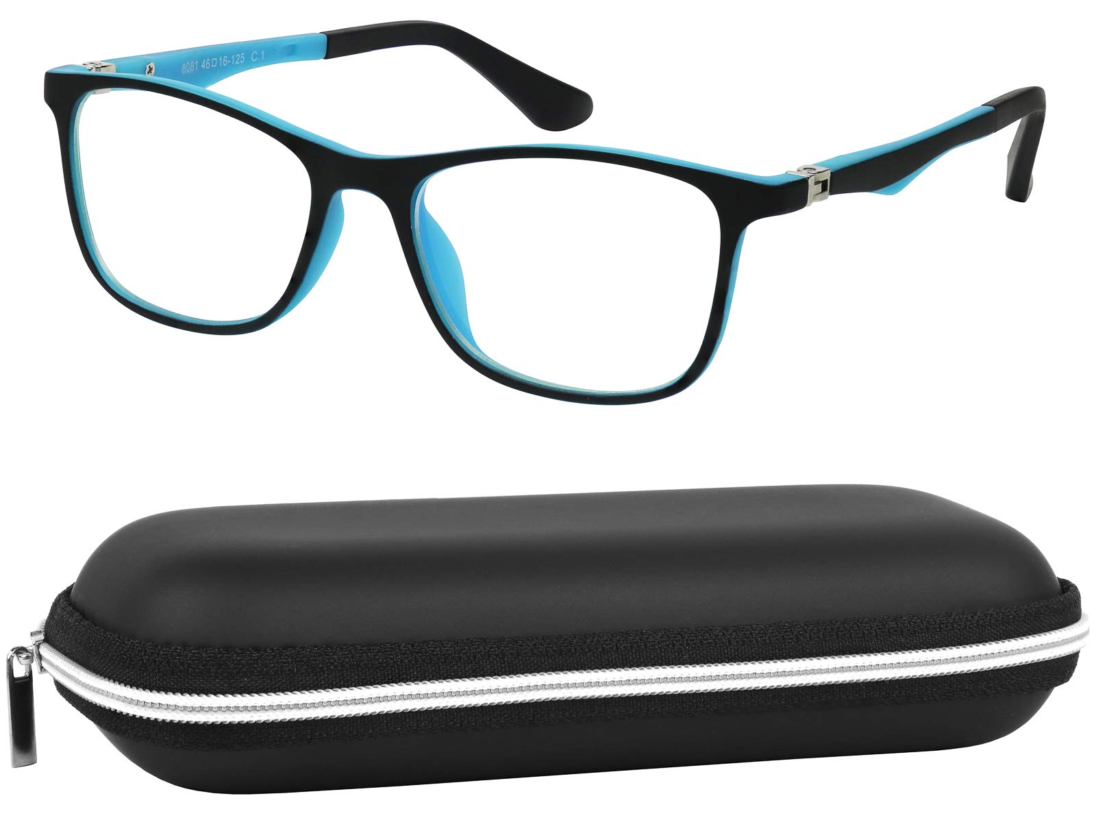 Yogo Vision Kinder-Brille mit Blaulichtfilter, Computerbrille für Jungen und Mädchen, quadratischer Rahmen, Anti-Belastung, reduziert Blendung (1 Packung)