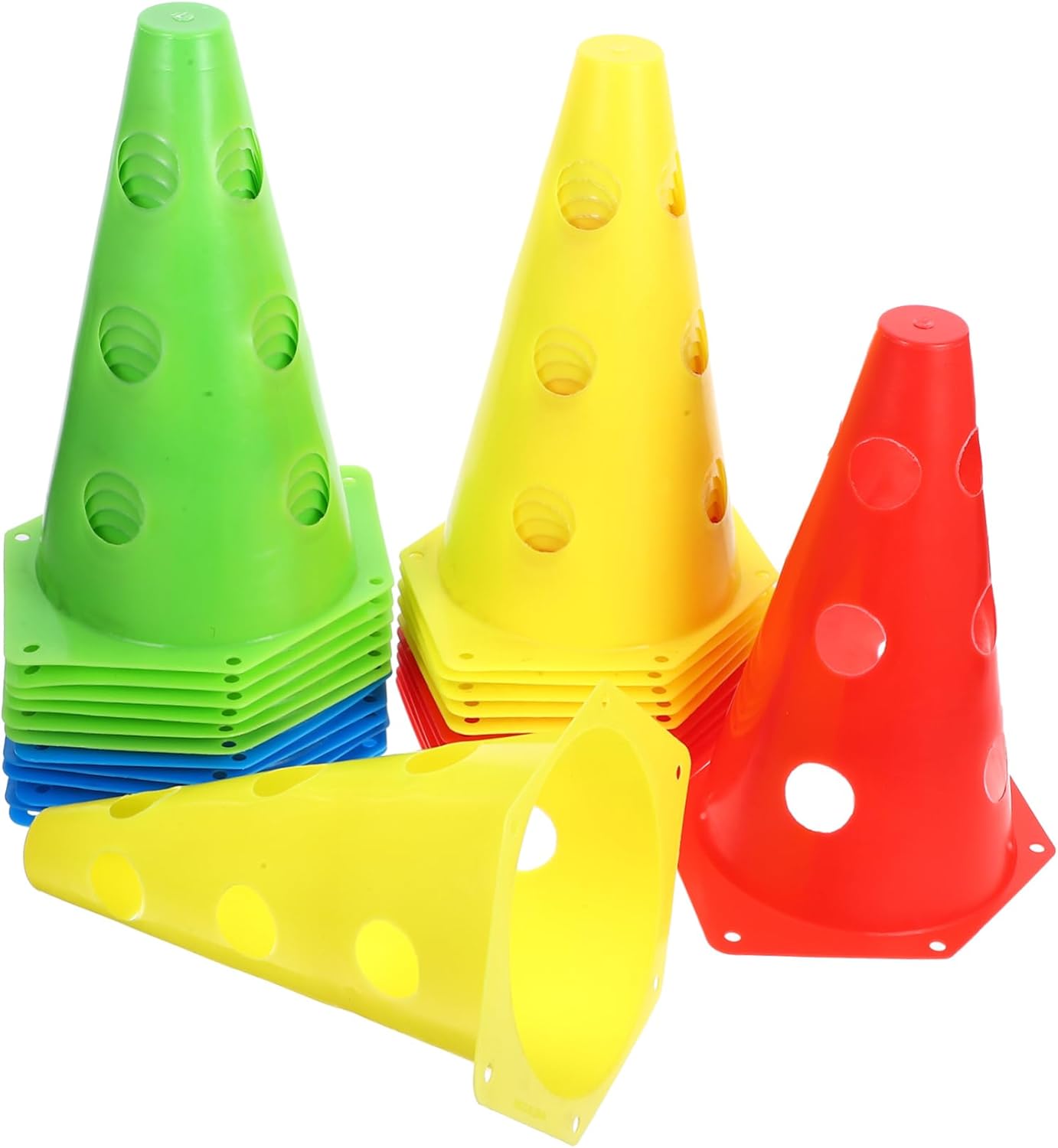 YARNOW 24Pcs Plastic Agility Cones for Soccer Training Bright Traffic Cones for Sports Drills Sturdy Pe Material for Field Marking and Obstacle Course