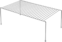 Vista 8 de iPEGTOP Estante organizador grande (15.7 x 9.4 pulgadas) para armario de cocina y congelador, juego de 4 estantes de alambre de metal inoxidables