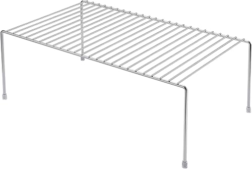 Miniatura 8 de iPEGTOP Estante organizador grande (15.7 x 9.4 pulgadas) para armario de cocina y congelador, juego de 4 estantes de alambre de metal inoxidables,