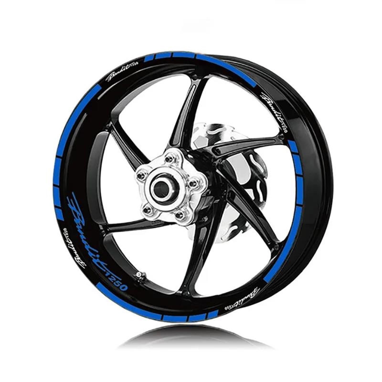 Motorcycle Wheel Stickers Night Reflective Decorative Rim for Suzuki for Bandit 650 1250 Decorative(Color5)