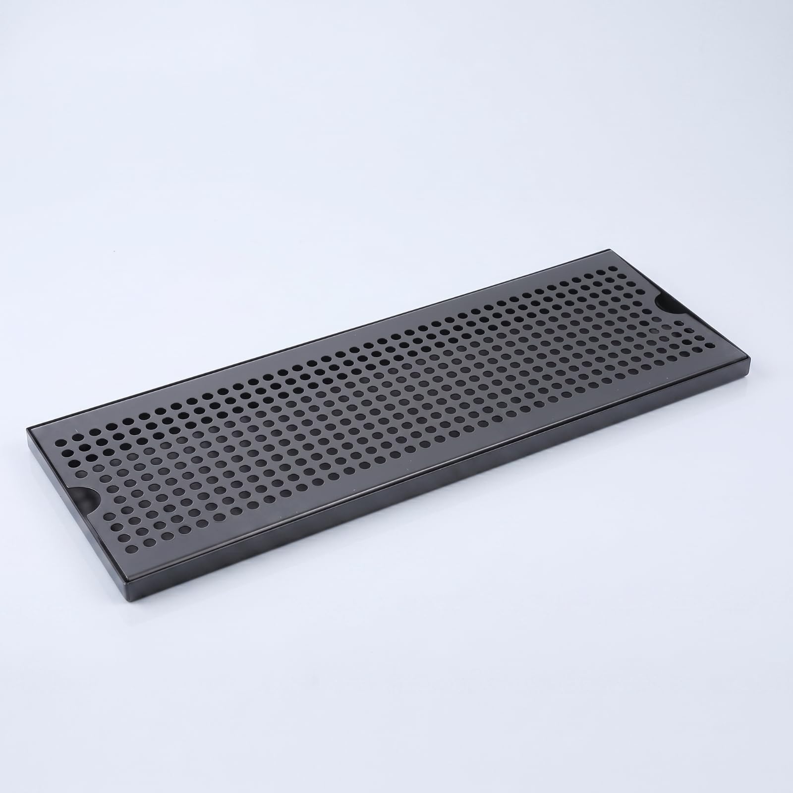 Plateau avec Grille Perforée Petit Plateau Égouttoir Compact Égouttoir à Vaisselle avec Bac à Gouttes pour Comptoir, 40 X 17,5 X 1,5 Cm