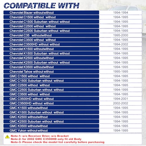 Image of Air Conditioning A /C Condenser Compatible with Chevrolet & GMC Models # 4544, 7014544, 52402209, 52458719, 52480034, 52471230