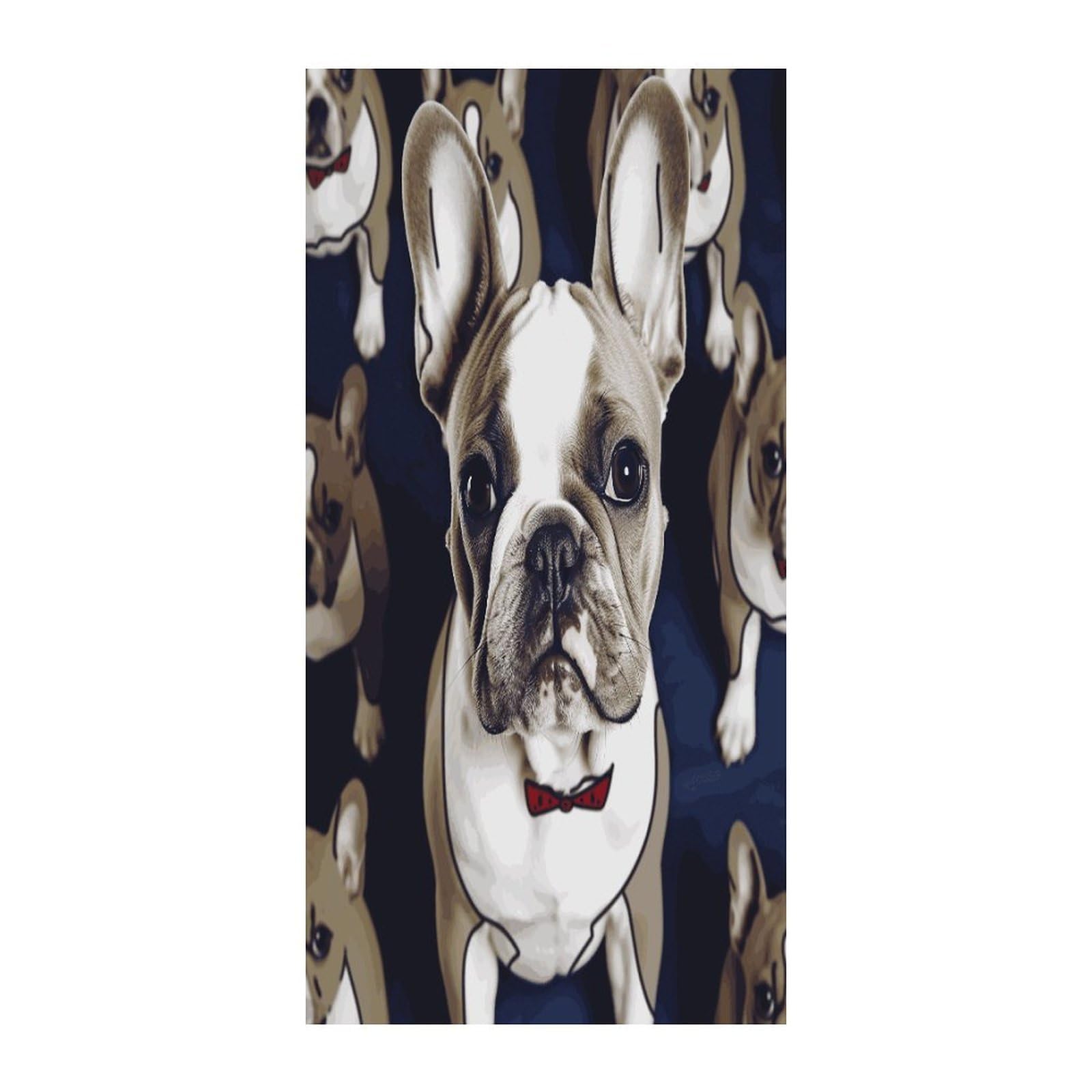 Fekiloot Style Cute French Bulldog Door Curtain Room Divider Curtains