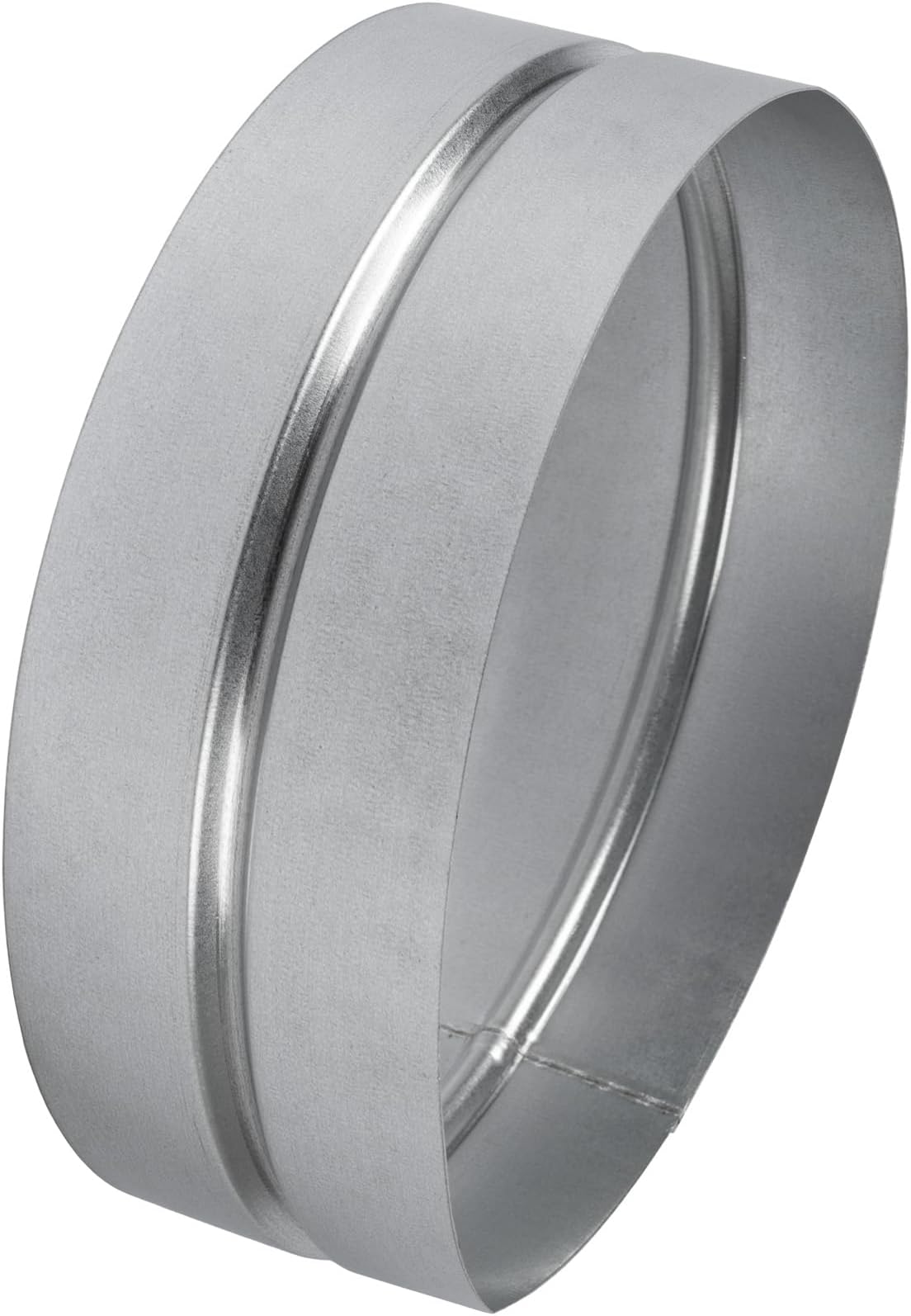 8'' Inch Galvanized Steel Duct Connector - Round Ventilation Duct Extension - Metal Dryer Vent Coupler - Metal Hose Coupling - Dryer Pipe Connector