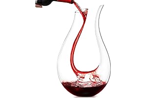 Gracefully Aerated Wine: 1500ML Lead-Free Crystal Glass Porron Wine Pitcher