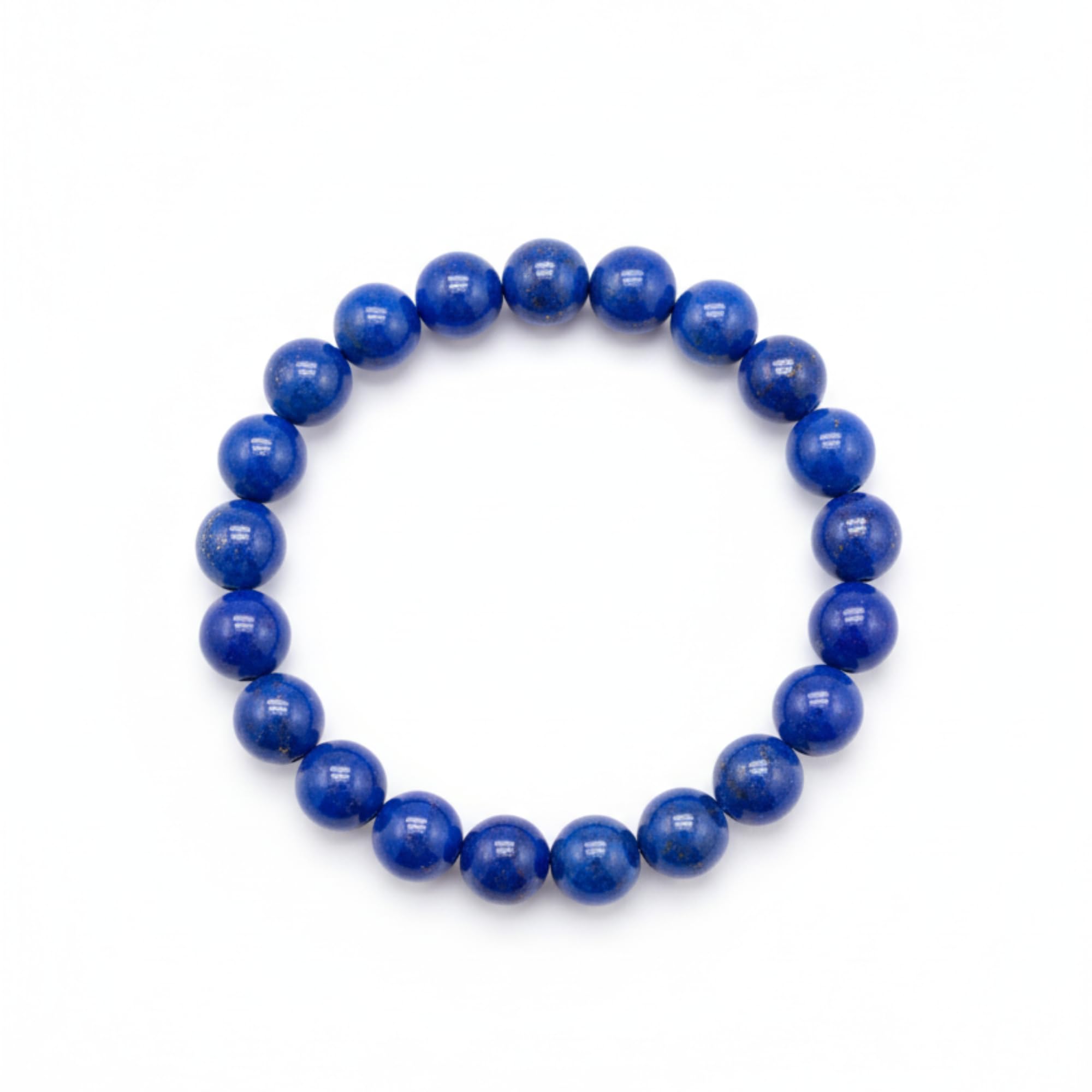 Lapis Lazuli Healing Bracelet – Real Crystal Beads for Stress Relief, Meditation & Chakra Balance – Natural Gemstone Jewelry Gift for Women & Men,