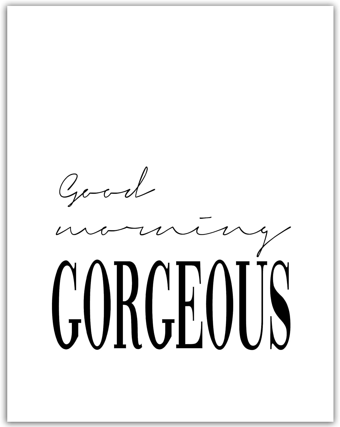 Hello Wall Decor Poster,11x14 Large Good Morning
