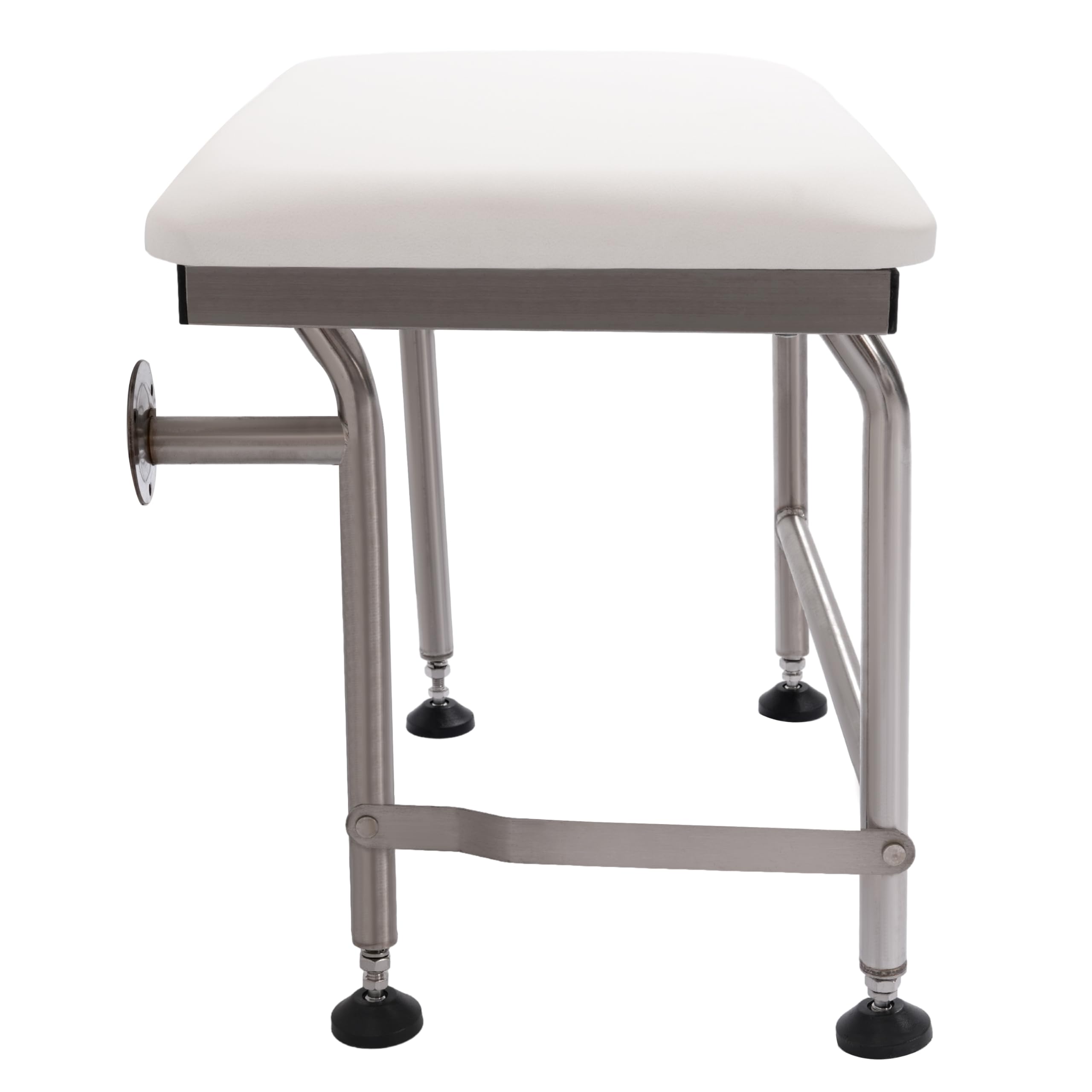 ECOTRIC 600LBS Shower Seat - 304 Stainless Steel Bath Bench with Space-Saving Adjustable Folding Design for Elderly, Disabled & Pregnant Women