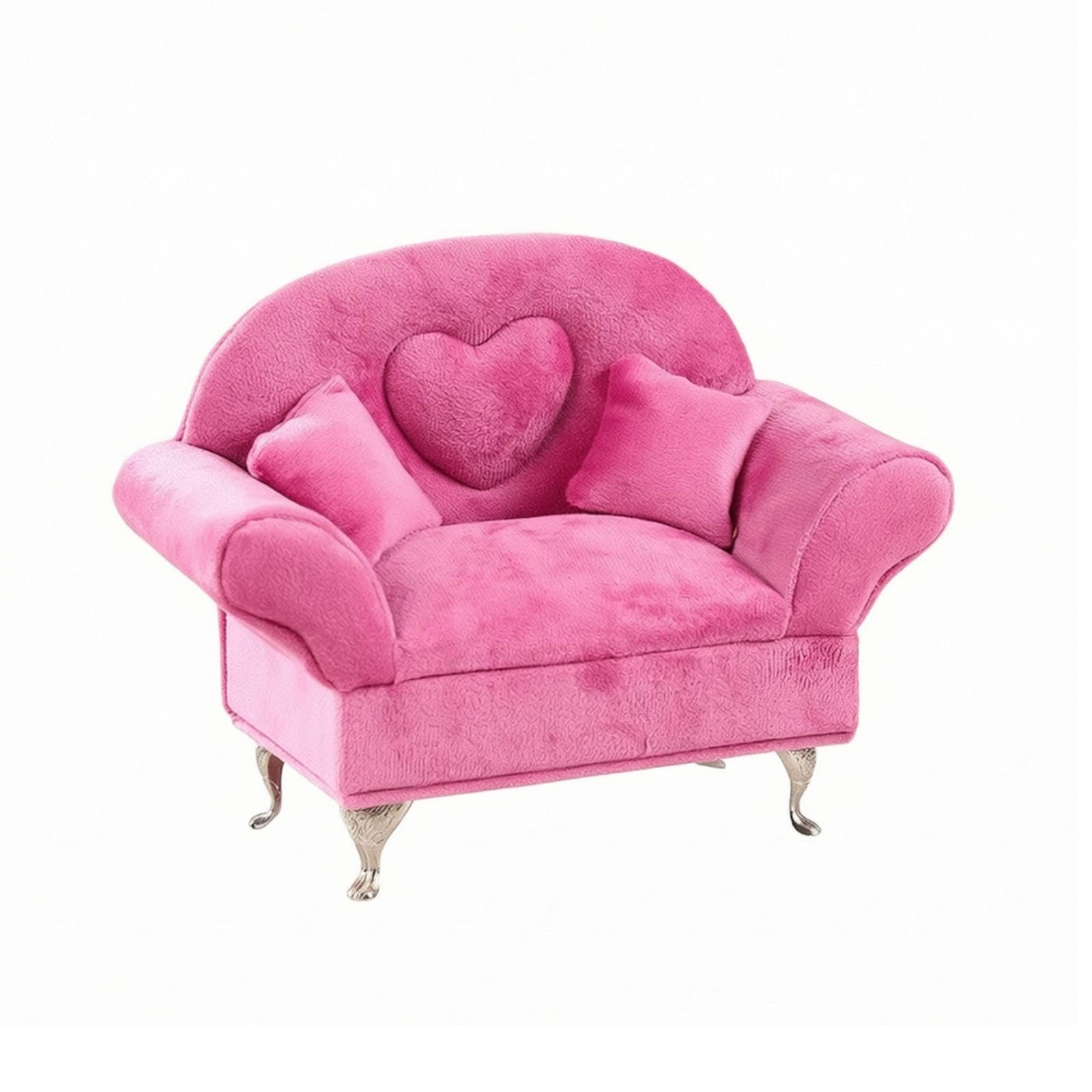 Sofa Jewelry Box Decorative Miniature Sofa Jewelry Box Cushioned for Girls, Teens, Dresser, Vanity, Bedside Table Pink-image-42