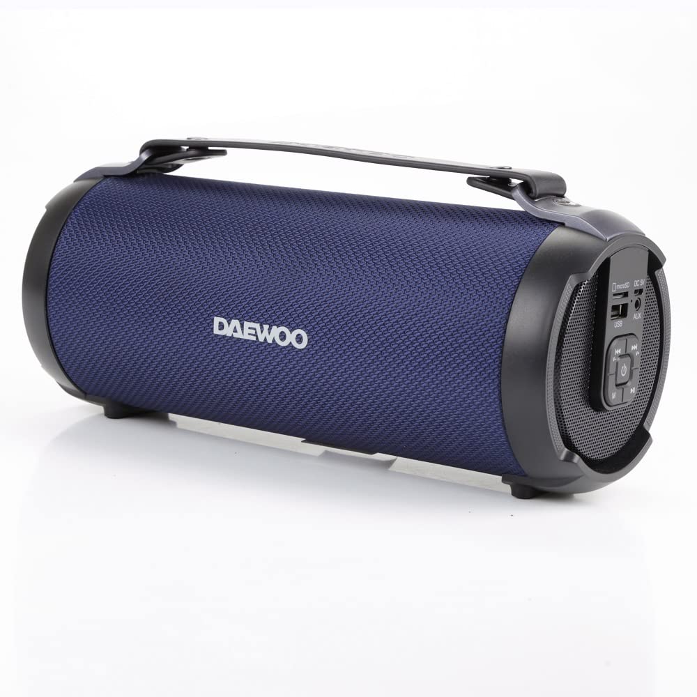 Daewoo Soundbox 60 Portable Speaker in a home setting with a child reading