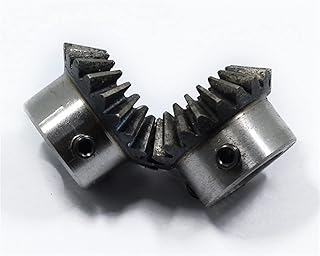 Pinion Spiral 2pcs 1.5M 20T Bevel Gear 8mm 10mm 12mm 14mm 15mm Bore Gear 1.5 Module 20 Teeth Spiral Pinion Gear 90 Degrees Meshing Steel Gear Miter Worm (Color : 20 Teeth, Size : 12mm bore)