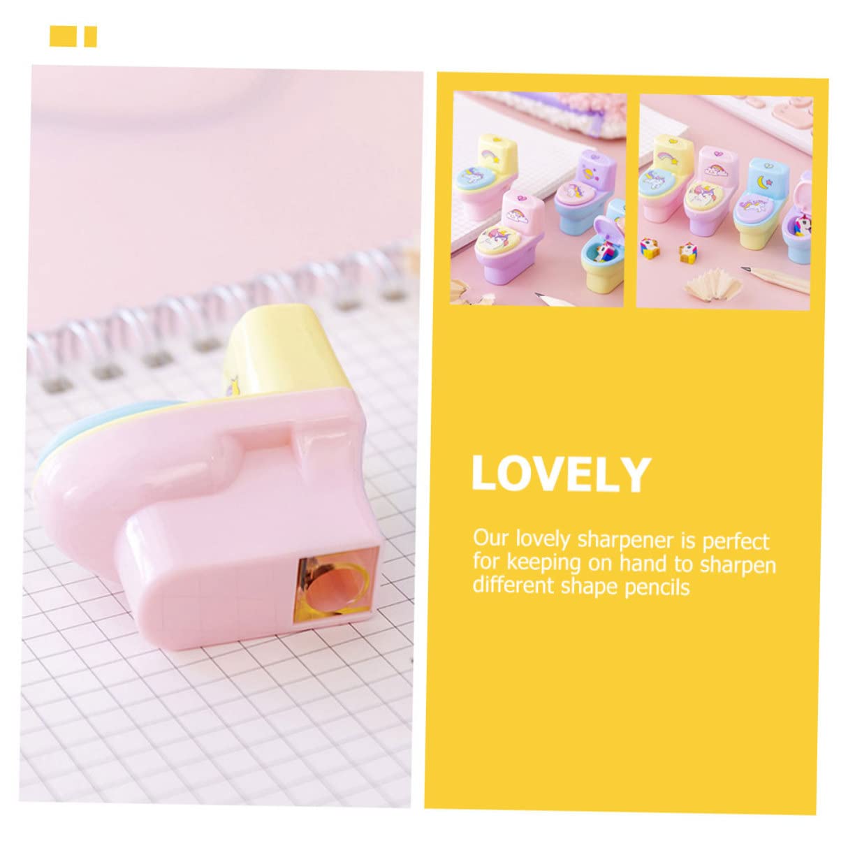 Lurrose 48pezzi Temperamatite Adorabili Per Affilatori Creativi Colori Pratici e Scuola Strumento Scrittura Portatile e