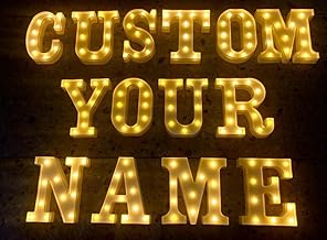 LEDOLUX Marquee Alphabet Shaped Led Light - Asthetic Decorations Letter Light for Romantic Gift, Bedroom, Table, Home Decoration, Night Light Lamp and Wall Lamp - Customize Your Name 3 Letter