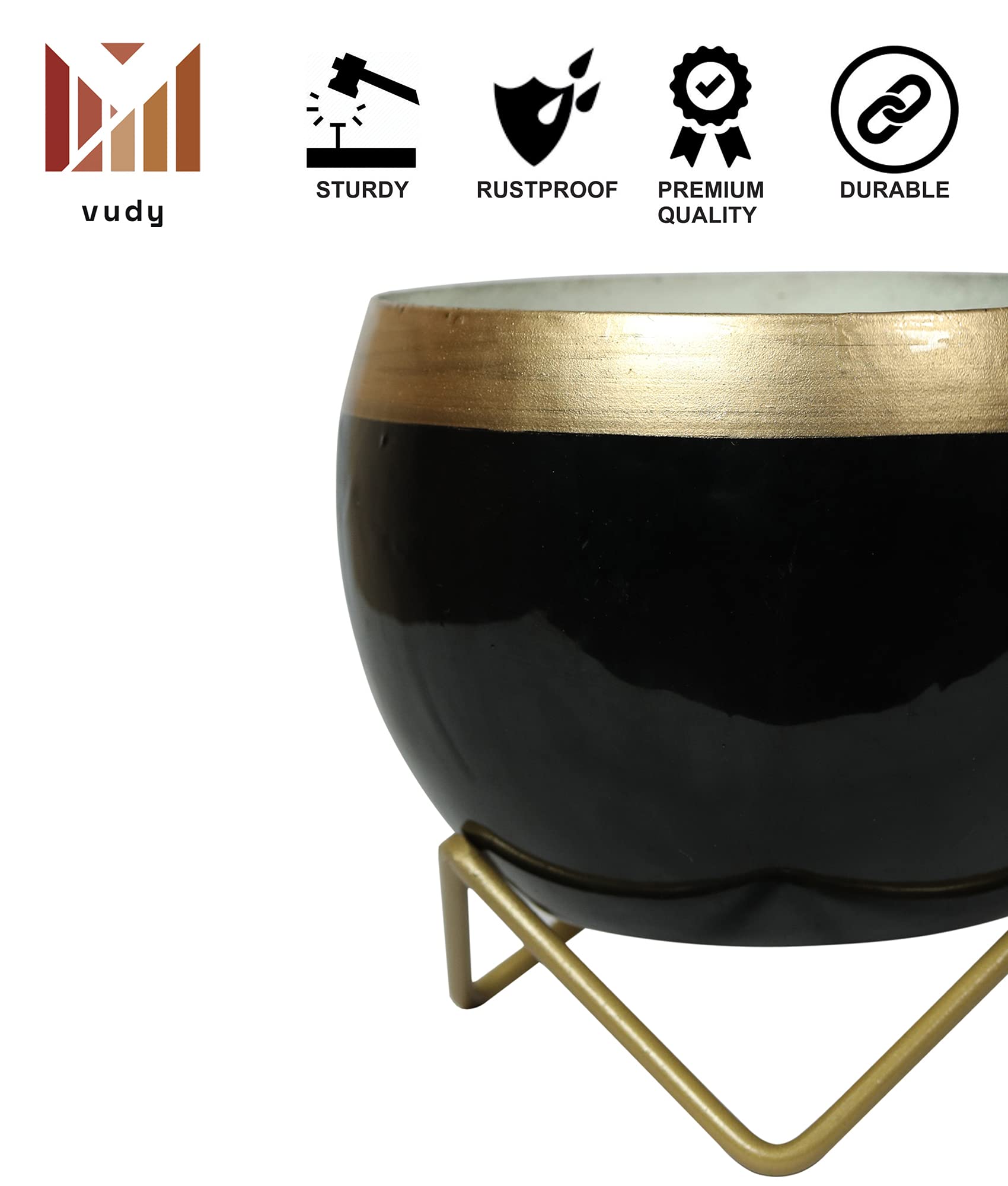 vudy Indoor Plant Pots with Stand - Modern Planter -5