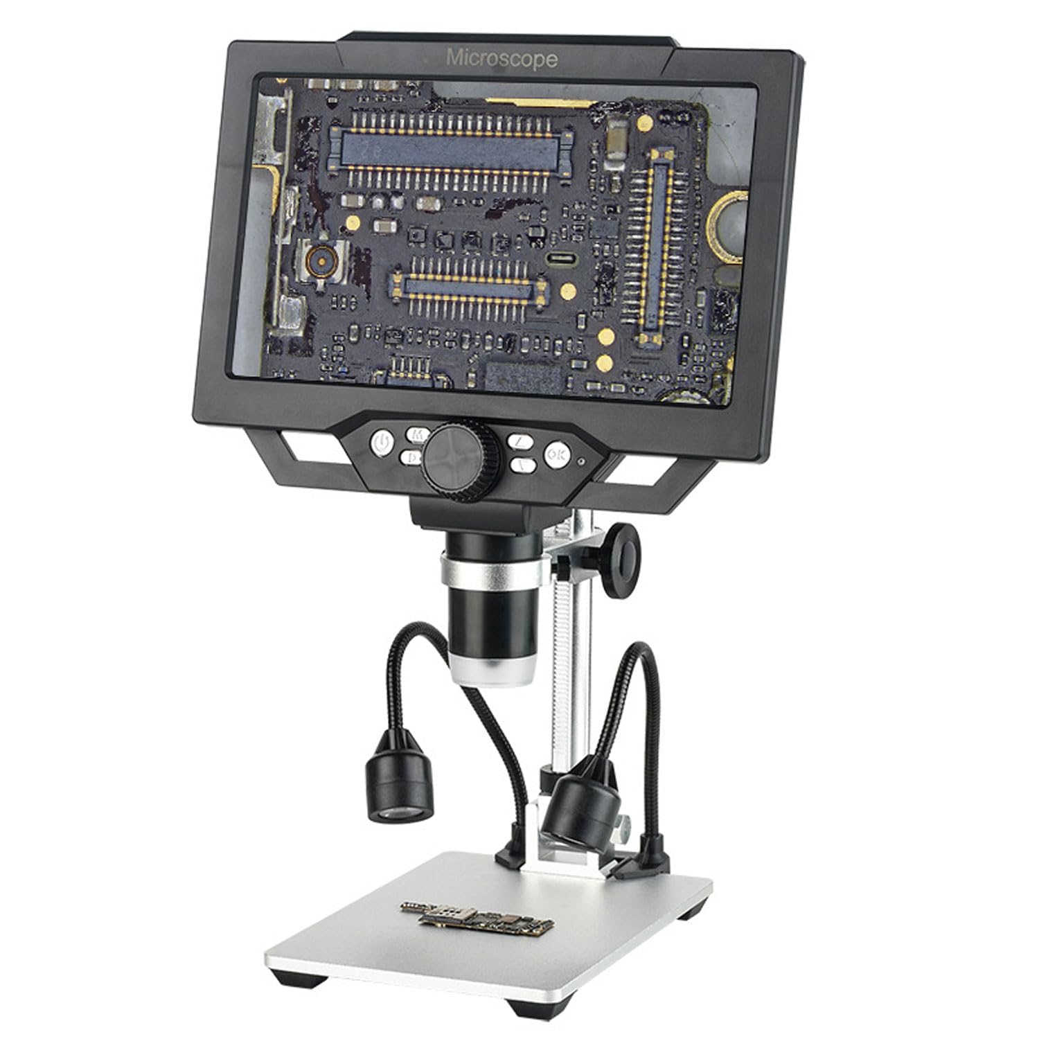 Microscopio digitale 1600X, lente d'ingrandimento da 22,9 cm con luce LED, messa a fuoco regolabile da 12 MP, supporta 16 lingue per una migliore visualizzazione e apprendimento