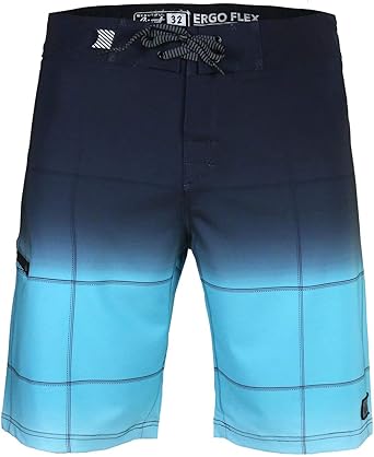 Mens Swim Trunks 22 Inch, Long Board Shorts Mens, Slim Fit, Stretch Material,No Liner, No Side Pockets