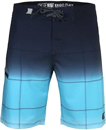 Men's 22 Inch Swim Trunks, Long Board Shorts, Slim Fit, Stretch Material