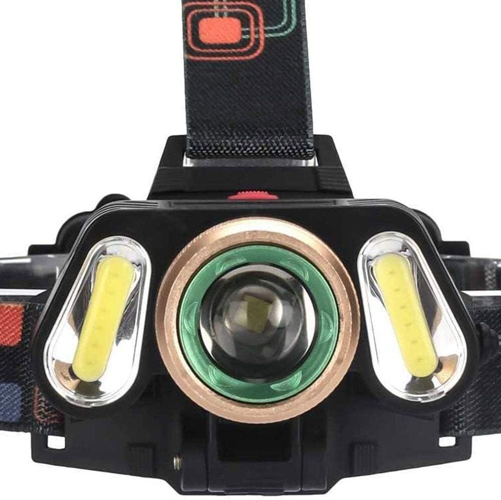 Latarka czołowa LED, przenośne latarki czołowe latarka czołowa USB akumulatorowa opaska na rękę światła Zoomable Mini reflektory wędkarskie