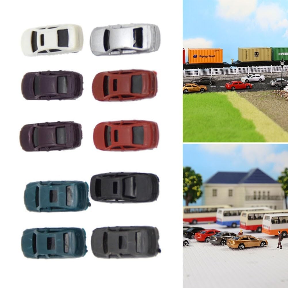HO N Scale Lot de 50 modèles de voitures scéniques parfaits pour les trains et les projets d'étudiants