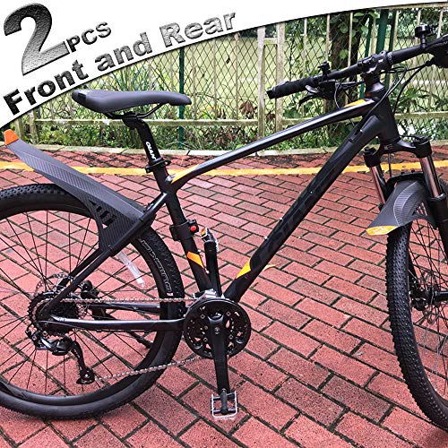 NICEDACK Bike Fender MTB Mud Guard, Front and Rear Bicycle Mudguard Set, Downhill Mountain Bicycle Fenders Fits 20" 26" 27.5" 29 inch and Fat Bike (Orange) - Thumbnail 2